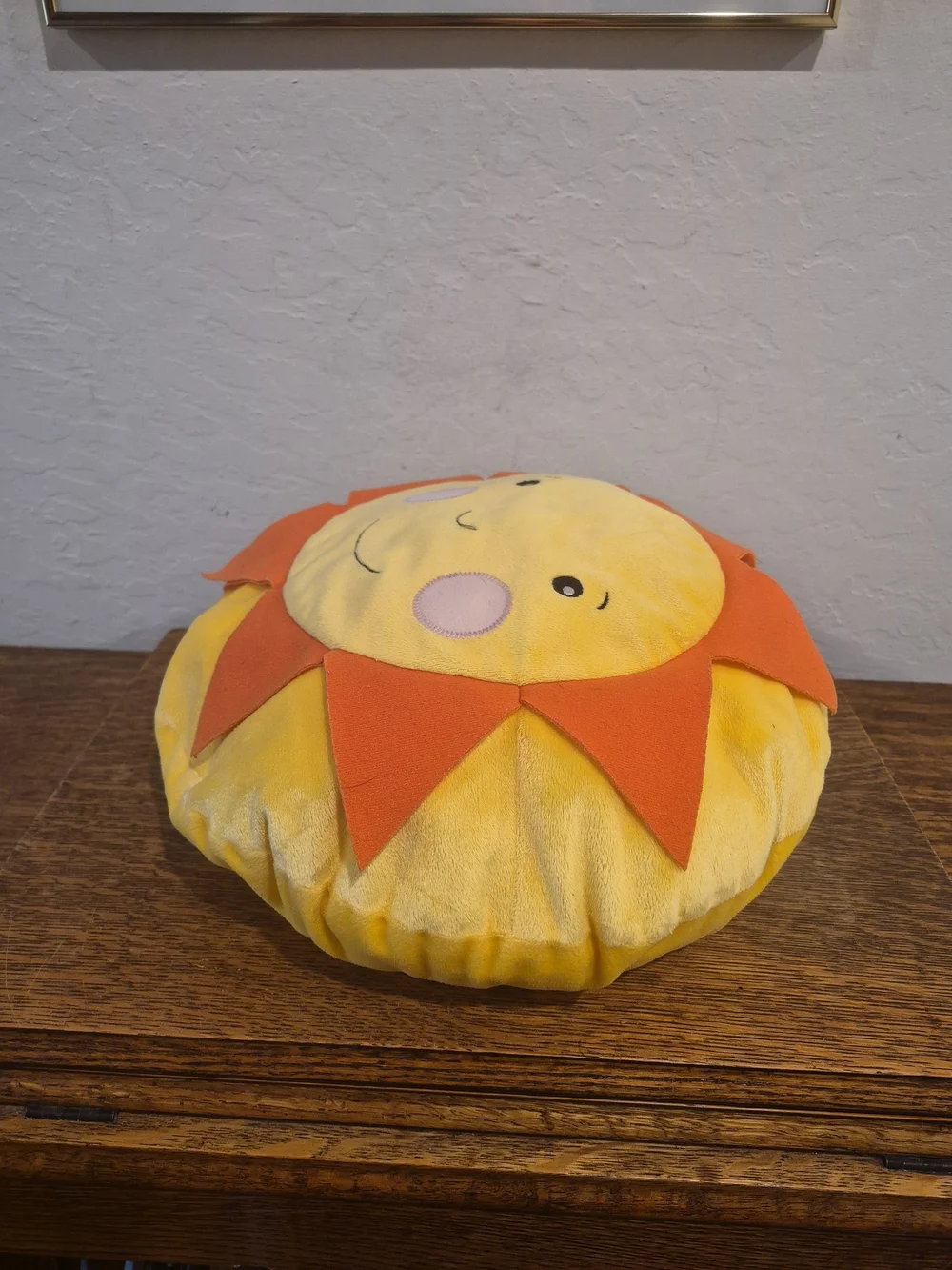 IKEA Soligt Yellow Sun Plush Throw Pillow Toy 12
